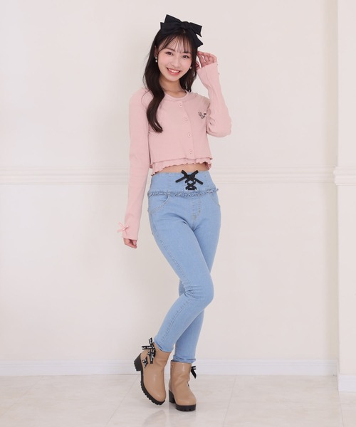 「PINKHUNT」 「KIDS」スキニーデニムパンツ 140cm ブルー キッズ_画像6