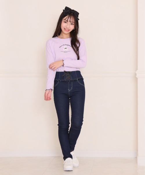 「PINKHUNT」 「KIDS」スキニーデニムパンツ 140cm ブルー キッズ_画像7