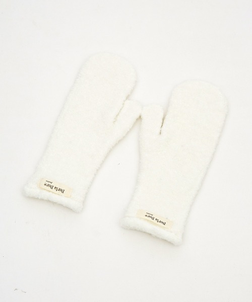 手袋 an meets zakka ループパイルモコモコネップニットミトングローブ