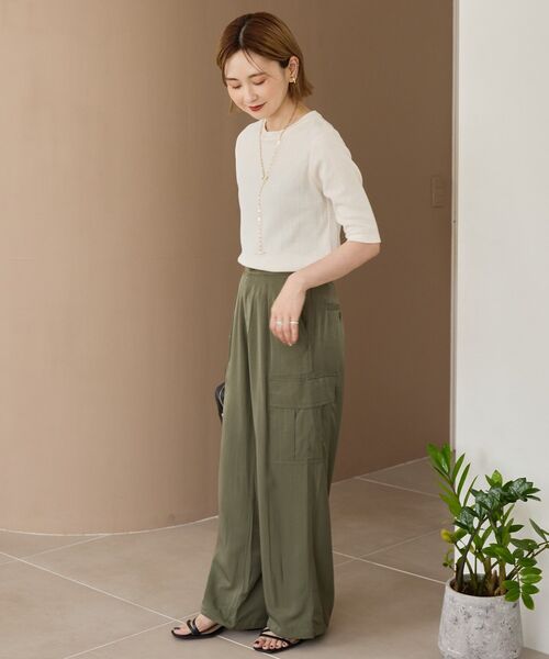 「AMERICAN HOLIC」 カーゴパンツ L カーキ レディース_画像5