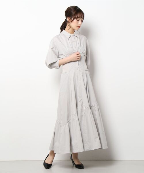 「FRAY I.D」 シャツワンピース 0 ベージュ レディース_画像2