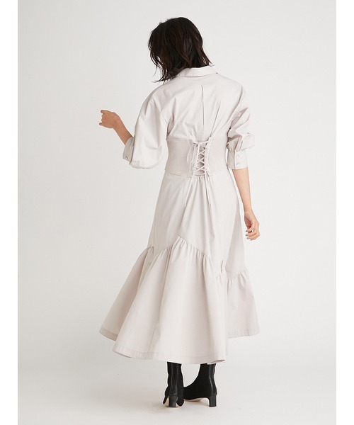 「FRAY I.D」 シャツワンピース 0 ベージュ レディース_画像6