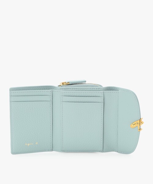 agnes b.（アニエスベー） 財布 レザー 三つ折り ミニ ウォレット ”The