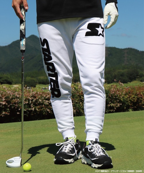 「STARTER BLACK LABEL」 イージーパンツ MEDIUM 杢グレー メンズ_画像4