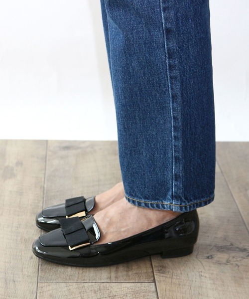 「Fin」 フラットパンプス 24cm ブラック系その他 レディース_画像9