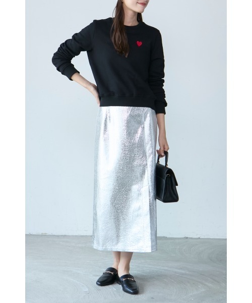 「M.deux」 スウェットカットソー MEDIUM グレー レディース_画像3