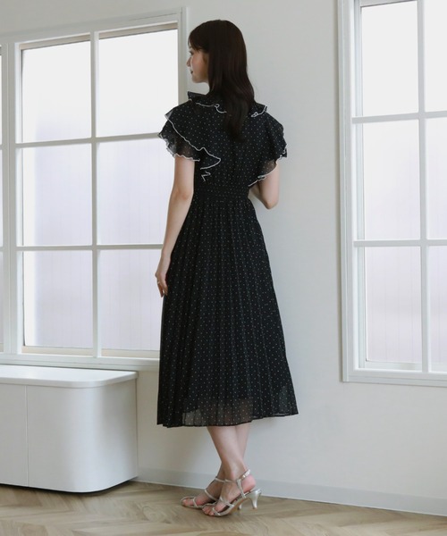 「Cheek」 半袖ワンピース MEDIUM ブラック レディースの画像
