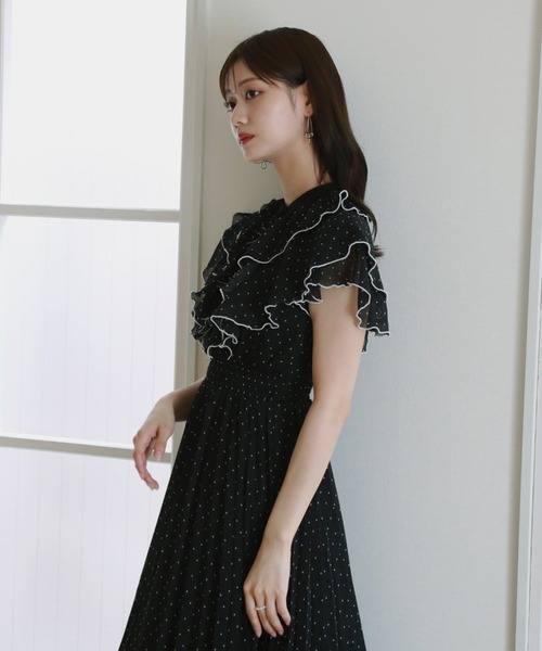 「Cheek」 半袖ワンピース MEDIUM ブラック レディースの画像