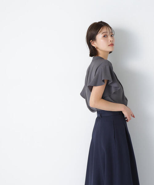 「NATURAL BEAUTY BASIC」 ノースリーブブラウス MEDIUM オフホワイト レディース_画像6