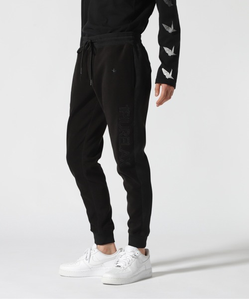 1PIU1UGUALE3 RELAX イージーパンツ X-LARGE ブラック メンズ