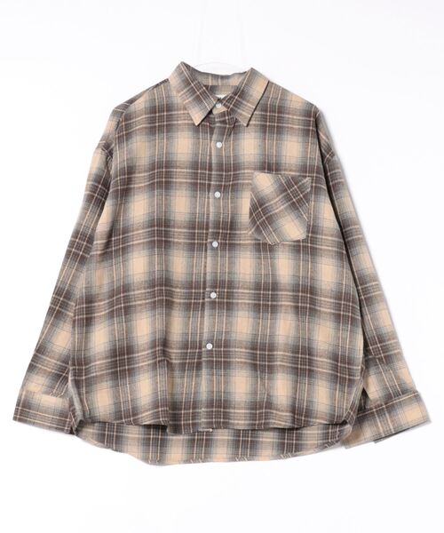 「ankoROCK」 「AOMM」長袖ネルシャツ ONESIZE レッド メンズ_画像7