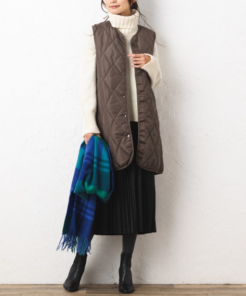 aunt lily」 「zelal」レザージャケット 15号 ダークベージュ