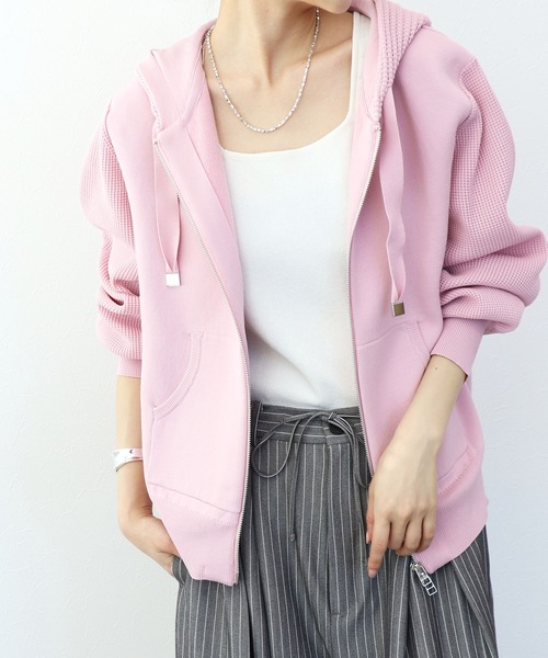 Jines（ジネス） パーカー フードニットパーカー レディース