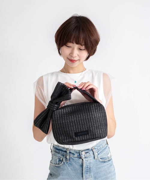 ハンドバッグ 「HELOYSE/エロイーズ」リボンポーチ　ハンドバッグ_5