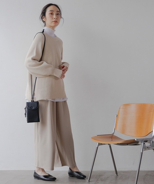 「studio CLIP」 イージーパンツ MEDIUM ネイビー レディース_画像5