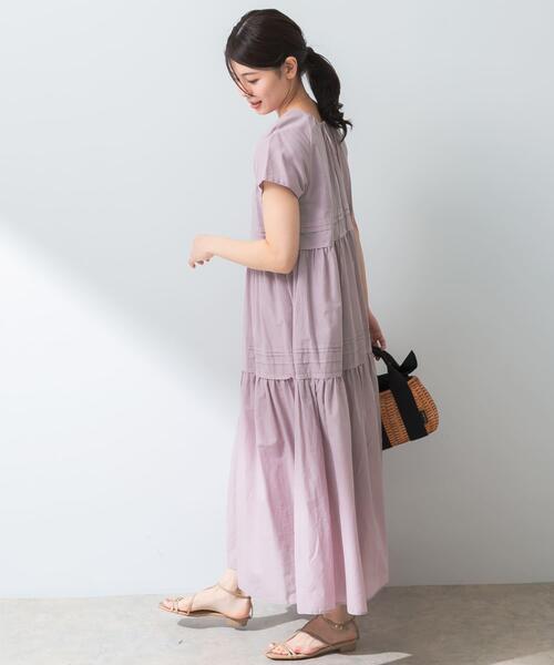 Miu Miu ラベンダー 半袖ワンピース F by ROSSO（エフバイロッソ） 半袖ワンピース 38 ラベンダー