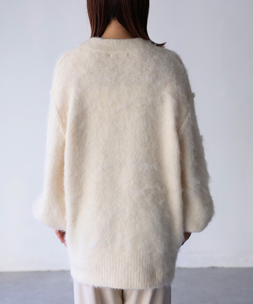 「Riberry」 ニットカーディガン FREE ブラウン レディース_画像3