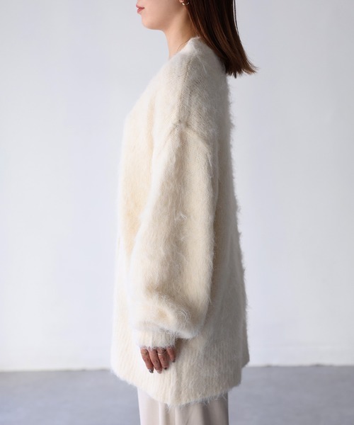 「Riberry」 ニットカーディガン FREE ブラウン レディース_画像4