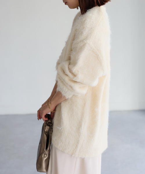 「Riberry」 ニットカーディガン FREE ブラウン レディース_画像9