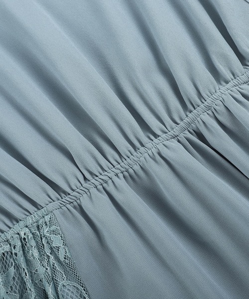 「DRESS PLUS」 7分袖ワンピース L ブラック レディース_画像6