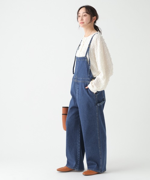 デニムサロペット レディース Elura（エルーラ） サロペット オーバーオール 大人カラーデニム