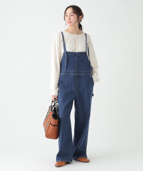 サロペット オーバーオール 大人カラーデニムサロペット/645465 レディース_17