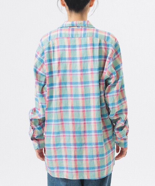 ブラウス シャツ 「別注」INDIVIDUALIZED SHIRTS / オープン カラー シャツ「イージーケア」 レディースの画像