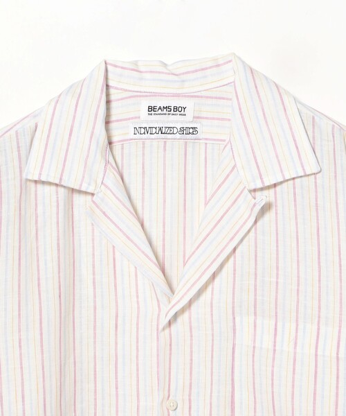 ブラウス シャツ 「別注」INDIVIDUALIZED SHIRTS / オープン カラー シャツ「イージーケア」 レディースの画像