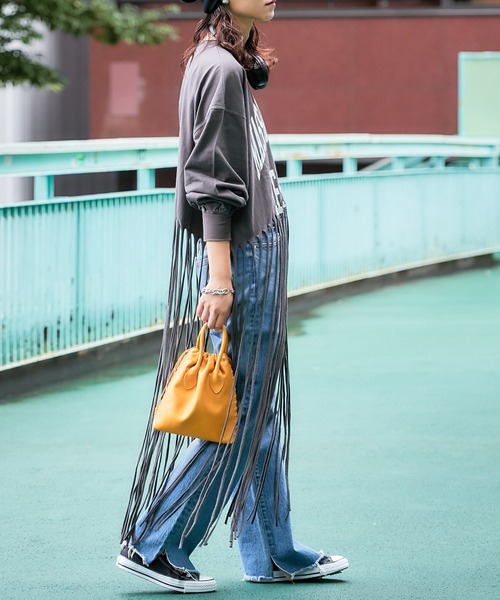 「etsinta」 長袖カットソー ONE SIZE ブルー レディース_画像5