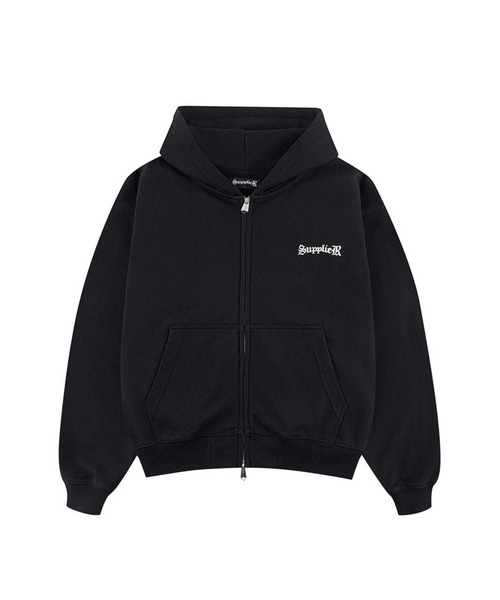 supplier パーカー フーディー ブラック SUPPLIER（サプライヤー） パーカー ジップフーディ｜Cross Zip Hoodie