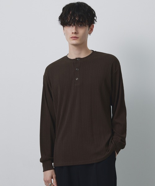 CIYOT ヘンリーネック tシャツ 「CIYOT」テレコリブ ニットライク