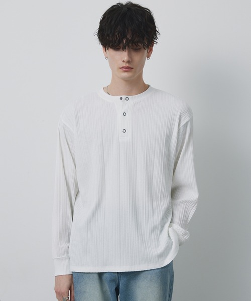 CIYOT ヘンリーネック tシャツ 「CIYOT」テレコリブ ニットライク