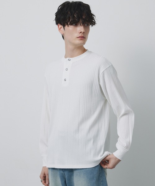 CIYOT ヘンリーネック tシャツ 「CIYOT」テレコリブ ニットライク