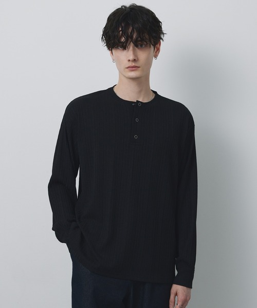 CIYOT ヘンリーネック tシャツ 「CIYOT」テレコリブ ニットライク