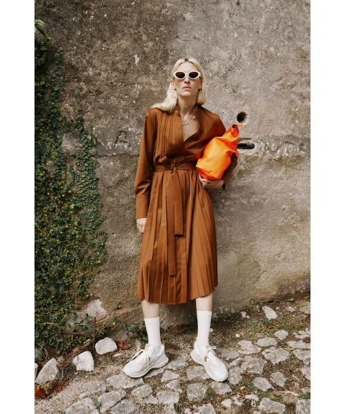 「ECCO」 ローカットスニーカー 39 ホワイト×ゴールド レディース_画像4