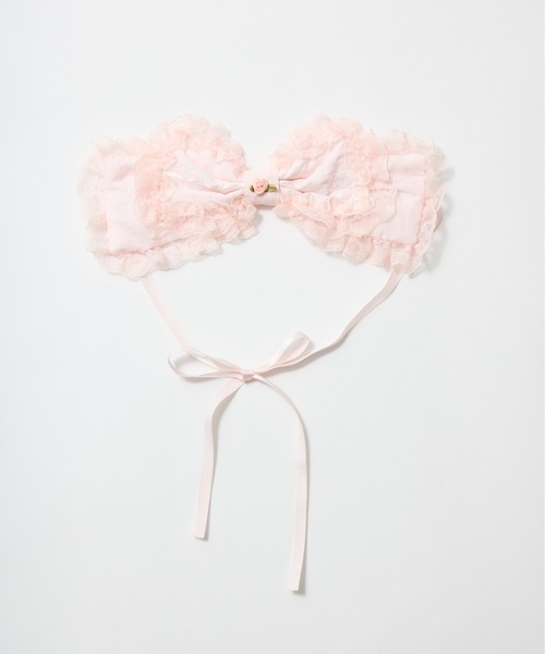 カチューシャ　ホワイトピンク Fiorforte カチューシャ rosey ribbon head dress : ZOZOTOWN Yahoo!店