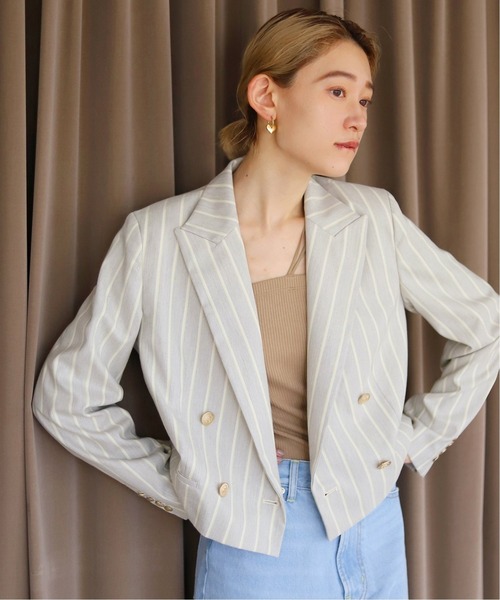 「SLOBE citron.」 テーラードジャケット - グレー レディース_画像5