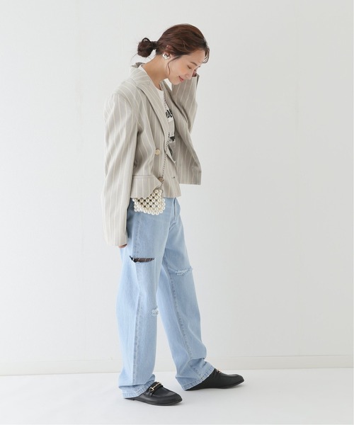 「SLOBE citron.」 テーラードジャケット - グレー レディース_画像10