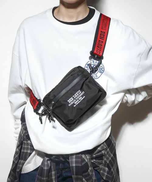 Benjamin ショルダーバッグ BEN DAVIS（ベンデイビス） ショルダーバッグ LOGO TAPE MINI SHOULDER
