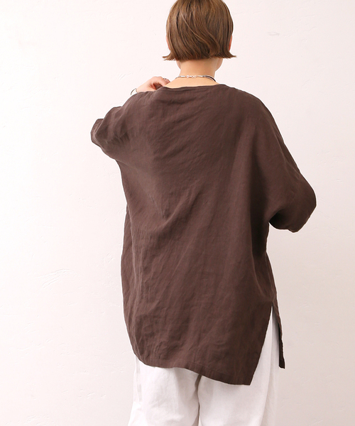「JOURNAL STANDARD LUXE」 長袖ブラウス FREE ネイビー レディースの画像