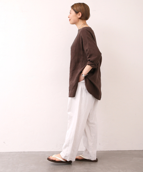 「JOURNAL STANDARD LUXE」 長袖ブラウス FREE ネイビー レディースの画像