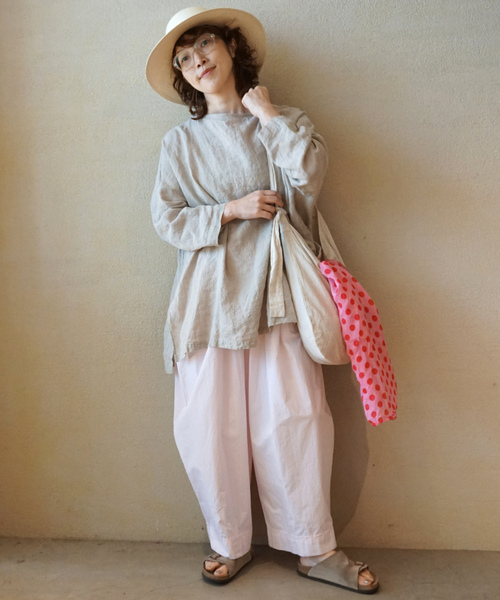 「JOURNAL STANDARD LUXE」 長袖ブラウス FREE ネイビー レディースの画像