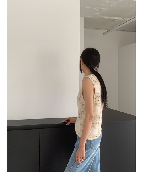 「Didot.showroom」 ニットベスト FREE ベージュ レディース_画像7