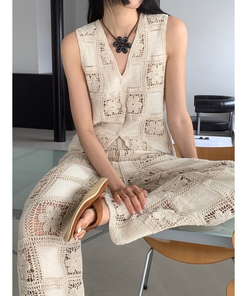 「Didot.showroom」 ニットベスト FREE ベージュ レディース_画像8