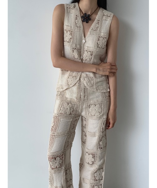 「Didot.showroom」 ニットベスト FREE ベージュ レディース_画像9