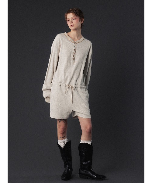 ELCHELE（エルチェレ） サロペット オーバーオール FAITH HENLEY NECK
