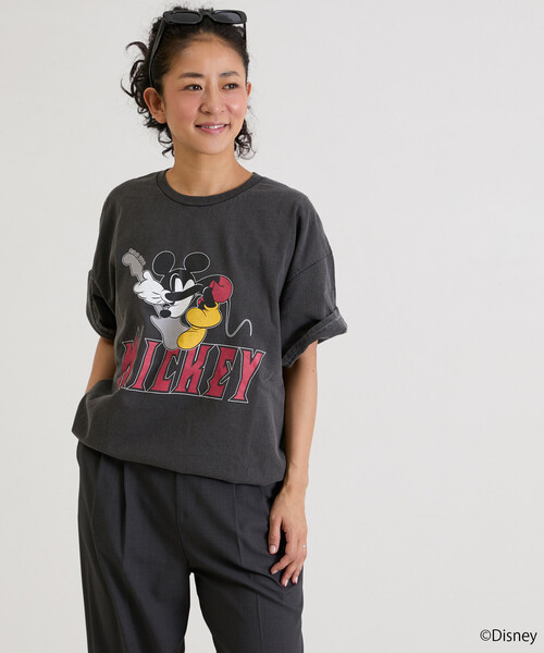 FRAMeWORK ミッキー　ビッグTシャツ　ブラック フレームワーク ビッグ ミッキーTシャツ｜Yahoo!フリマ（旧PayPayフリマ）