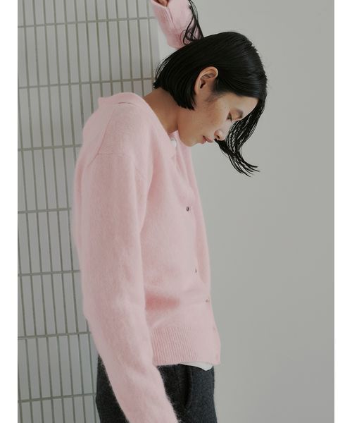 「MIESROHE」 ニットカーディガン F レッド レディースの画像