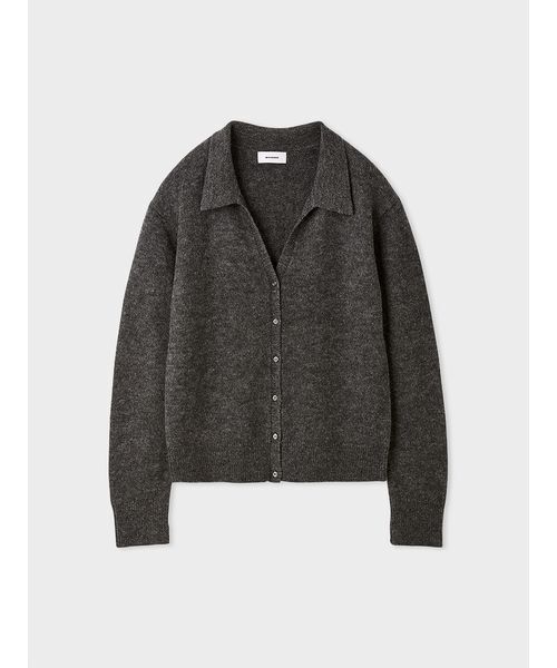 「MIESROHE」 ニットカーディガン F レッド レディースの画像