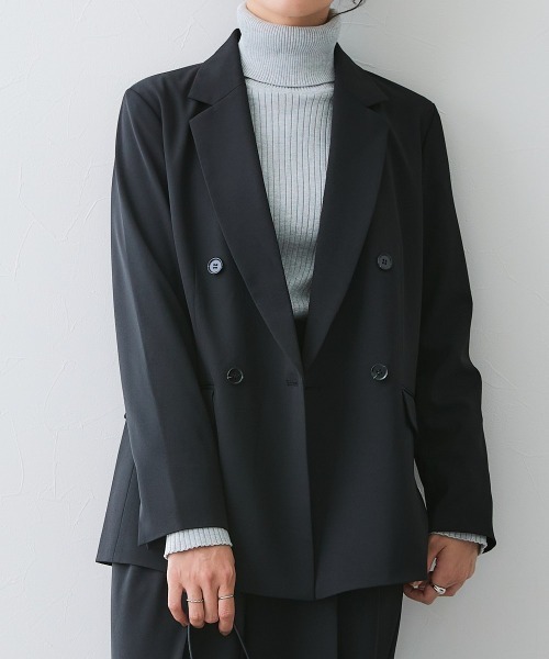 「7days Life Styling」 テーラードジャケット LL ブラック レディース_画像2